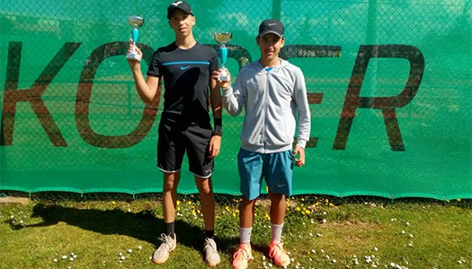 Javoršek (desno) in Kovač finalista OP zala 16 v K